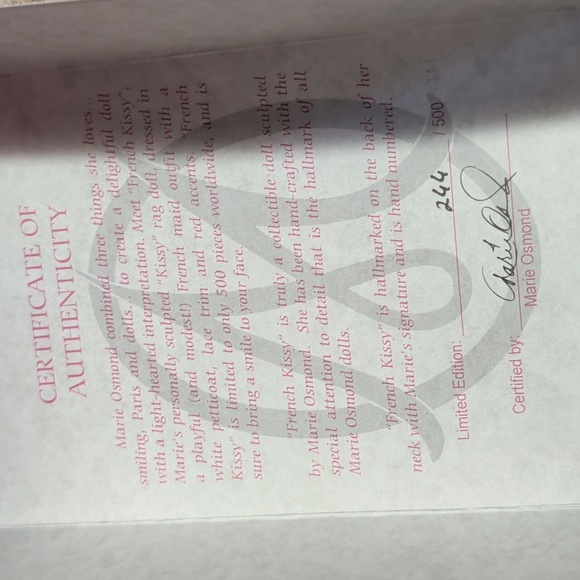 Very Rare "French Kissy" Authenticated Collectors Doll - Picture 7 of 12